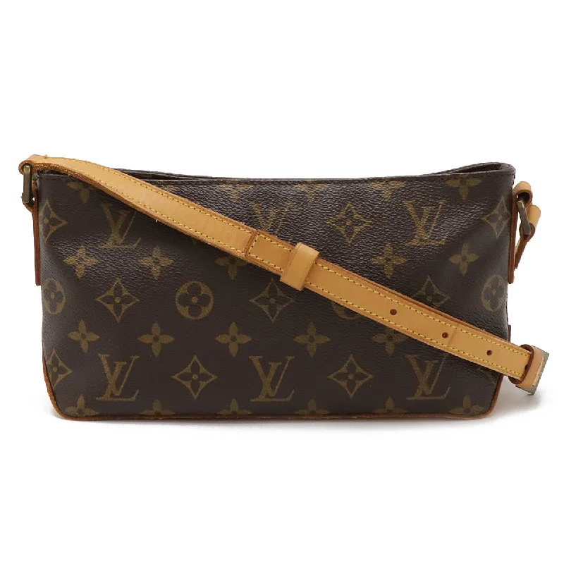 Medium - sized Canvas Crossbody Bag in Beige with Floral Print for Spring OutingsLouis Vuitton Monogram Trotter Shoulder Bag
