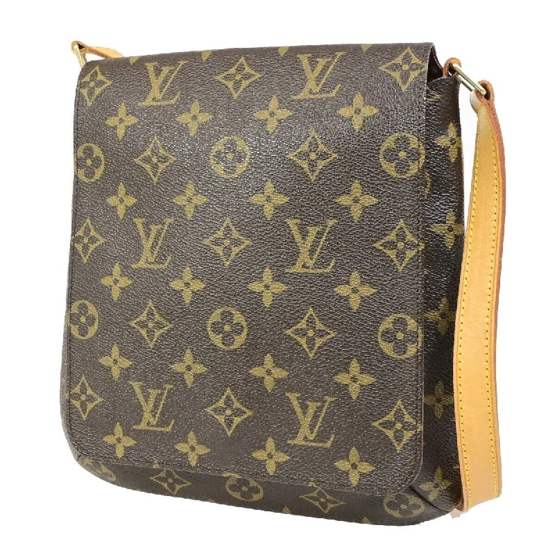 Women's Canvas Shoulder Bag in Navy with Striped Pattern for Beach TripsLouis Vuitton Musette Salsa  Canvas Shoulder Bag (Pre-Owned)