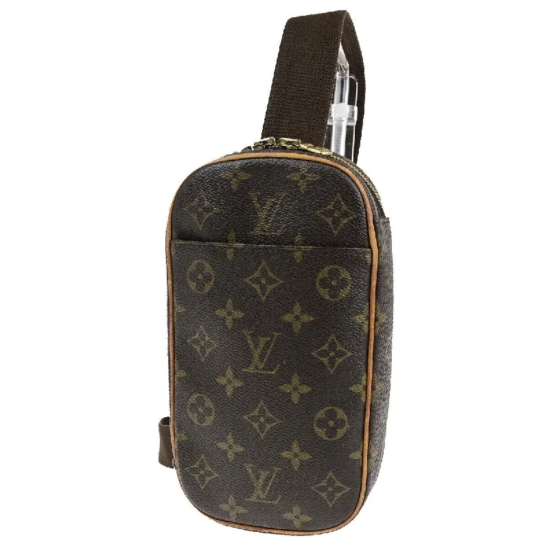 Women's Shoulder Bag with Floral Embroidery in Purple for Spring WalksLouis Vuitton Pochette Gange  Canvas Shoulder Bag (Pre-Owned)