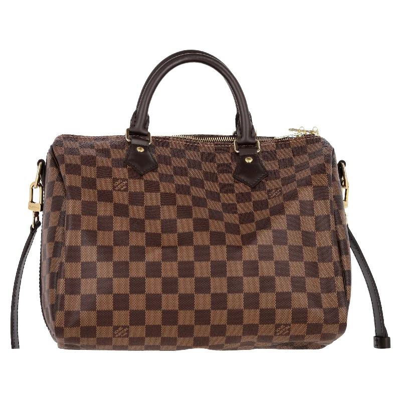 Women's Crossbody Bag with Magnetic Closure in White for Quick AccessLouis Vuitton Speedy 35 Bag in Brown Canvas