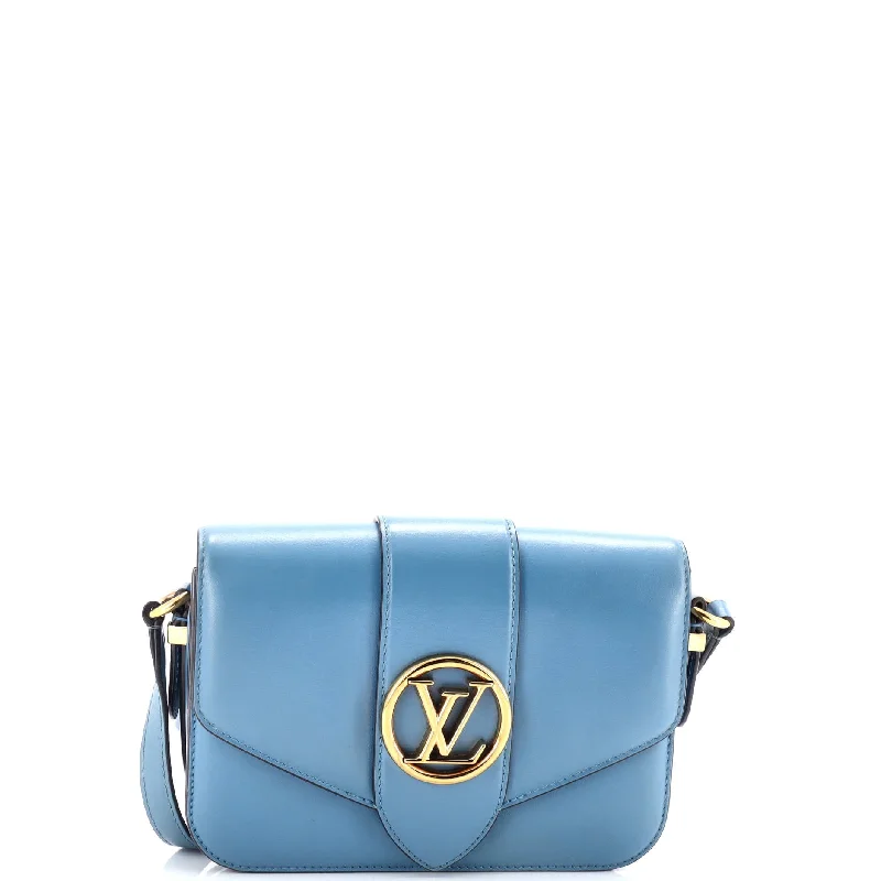 Metallic Crossbody Bag in Silver for New Year's Eve and Special CelebrationsLV Pont 9 Bag Leather