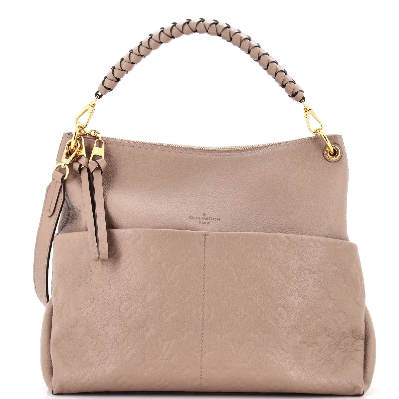 Women's Waterproof Nylon Shoulder Bag in Green for HikingMaida Handbag Monogram Empreinte Leather