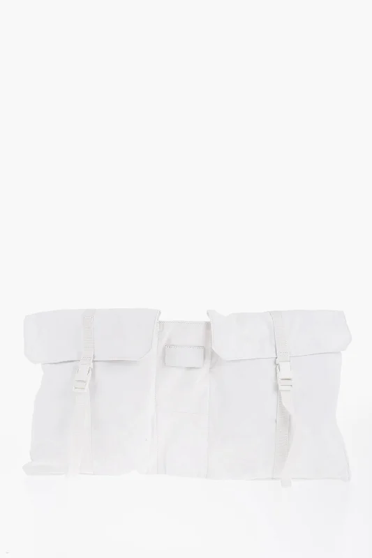 Embroidered Denim Shoulder Bag in Blue for a Vintage VibeMaison Margiela Mm6 Cotton Shoulder Bag