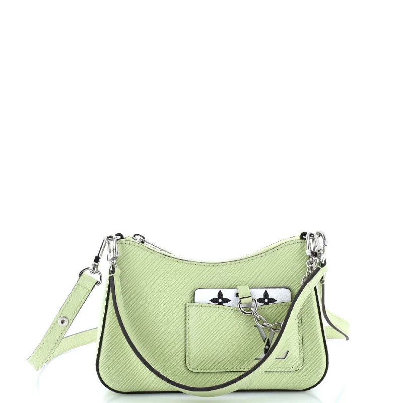 Canvas and Leather Combo Shoulder Bag in Tan for a Rustic LookMarelle Handbag Epi Leather