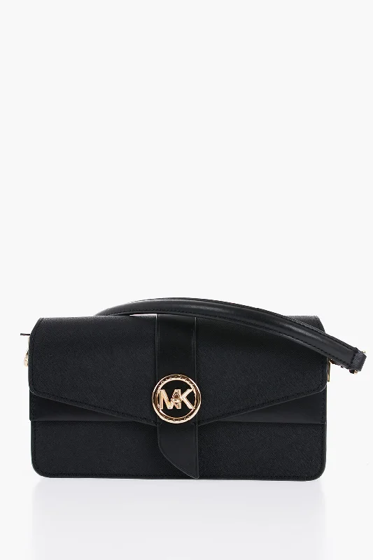 Shoulder Bag with Geometric Pattern in Multicolor for a Contemporary StyleMichael Kors Saffiano Leather Greenwich Shoulder Bag Shoulder Bag with Geometric Pattern in Multicolor for a Contemporary StyleMichael Kors Saffiano Leather Greenwich Shoulder Bag