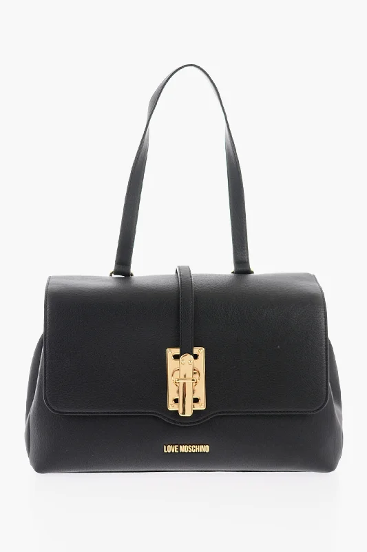 Women's Shoulder Bag with Faux Fur Strap in White for Winter StyleMoschino Love Faux Leather Bag With Removable Shoulder Strap