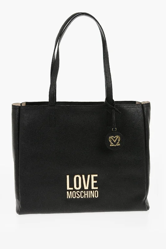 Suede Shoulder Bag in Pink with Tassel Accents for Casual OutingsMoschino Love Faux Leather Shoulder Bag With Golden Logo
