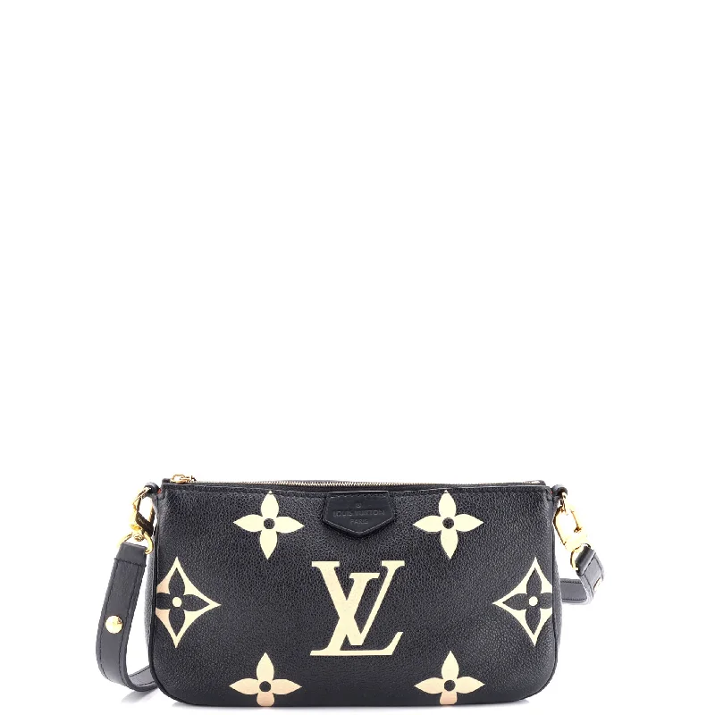 Suede Crossbody Bag in Olive Green for Fall Fashion StatementsMulti Pochette Accessoires Bicolor Monogram Empreinte Giant