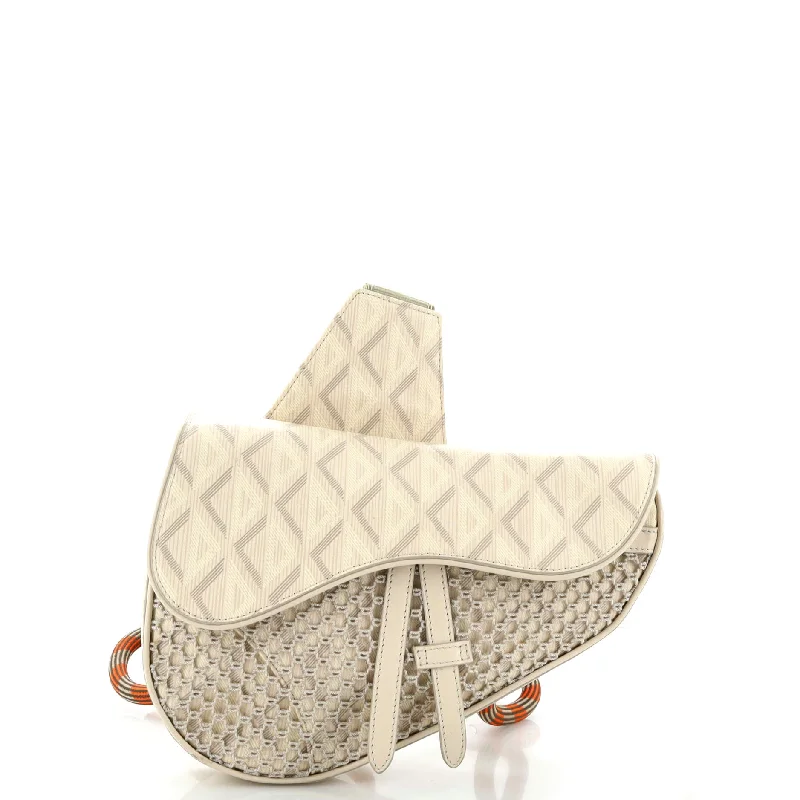 Geometric - Printed PVC Crossbody Bag in Multicolor for Trendy Street StyleNautic Saddle Crossbody Bag CD Diamond Canvas