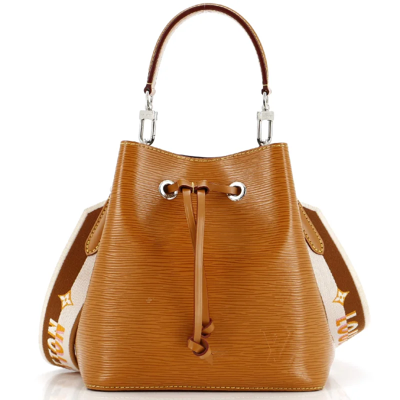 Women's Shoulder Bag with Adjustable Strap in Pink for ComfortNeoNoe Handbag Epi Leather with Logo Jacquard Strap BB