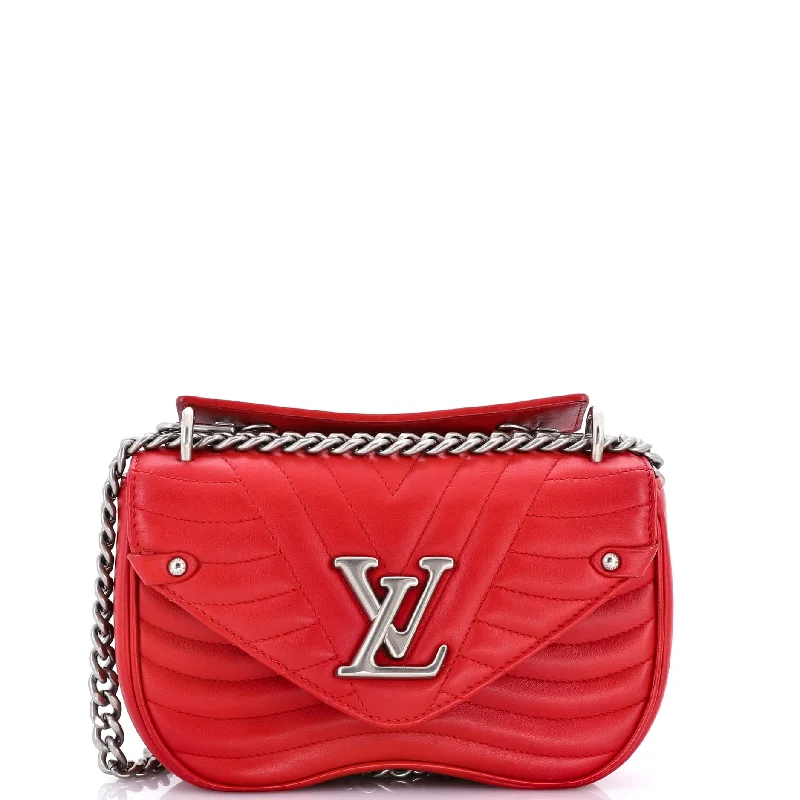 Shoulder Bag with Geometric Pattern in Multicolor for a Contemporary StyleNew Wave Chain Bag Quilted Leather PM