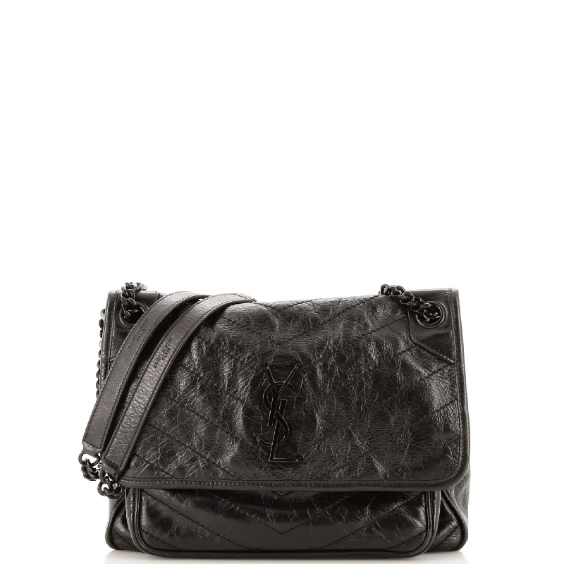 Women's Shoulder Bag with Floral Embroidery in Purple for Spring WalksNiki Chain Flap Bag Matelasse Chevron Leather Medium Women's Shoulder Bag with Floral Embroidery in Purple for Spring WalksNiki Chain Flap Bag Matelasse Chevron Leather Medium