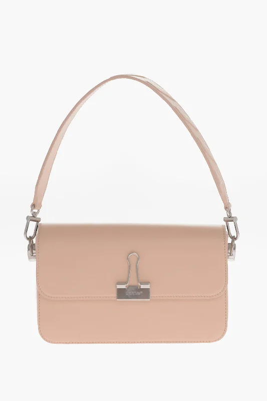 Shoulder Bag with Geometric Pattern in Multicolor for a Contemporary StyleOff-White Binder Shoulder Bag With Removable Shoulder Strap