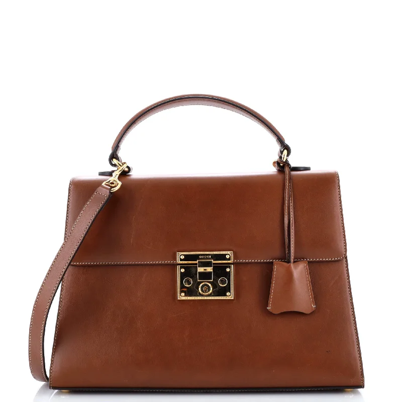 Quilted Shoulder Bag in Cream for a Classic and Elegant LookPadlock Top Handle Bag Leather Medium