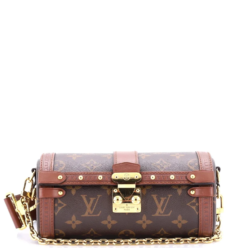 Women's Large Leather Shoulder Bag in Brown with Multiple Compartments for WorkPapillon Trunk Bag Monogram Canvas