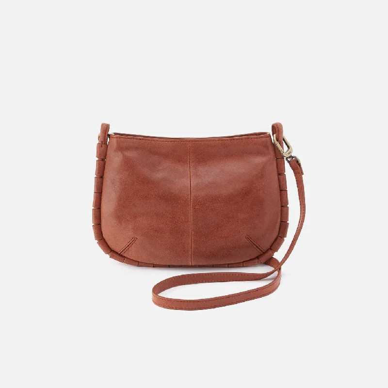 Women's Small Leather Crossbody Bag in Black with Gold Hardware for Evening PartiesPhoebe Crossbody In Santa Cruz Leather - Saddle