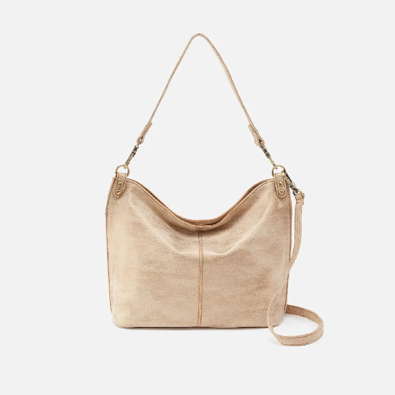 Waterproof Nylon Crossbody Bag in Navy Blue for Outdoor Hiking TripsPier Shoulder Bag in Metallic Leather - Gold Leaf