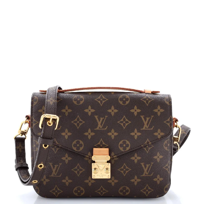 Women's Crossbody Bag with Zippered Pocket on the Back in Red for SecurityPochette Metis Monogram Canvas Women's Crossbody Bag with Zippered Pocket on the Back in Red for SecurityPochette Metis Monogram Canvas