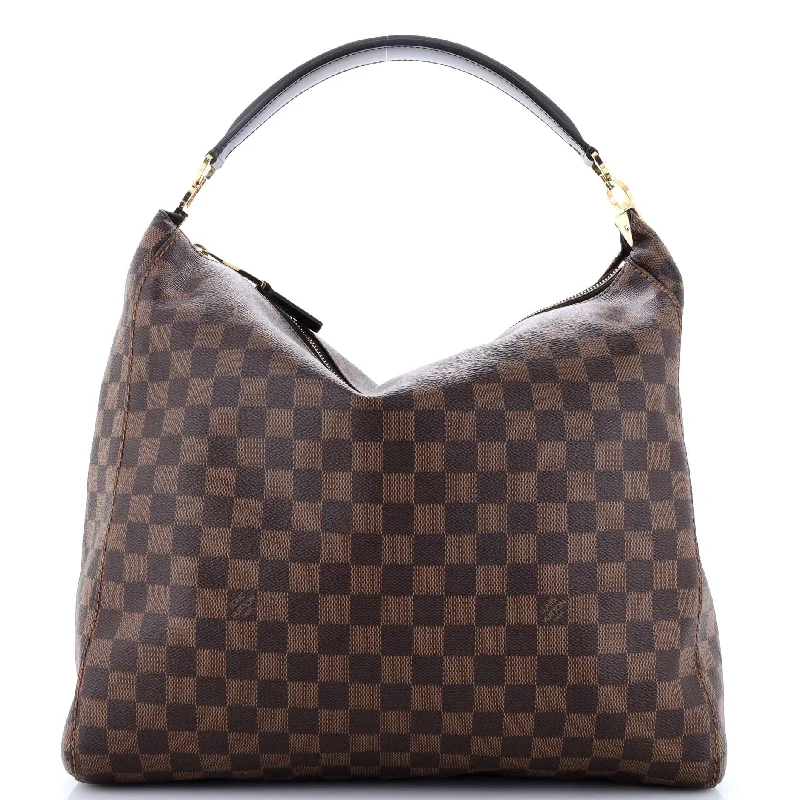 Women's Shoulder Bag with Faux Fur Strap in White for Winter StylePortobello Handbag Damier GM Women's Shoulder Bag with Faux Fur Strap in White for Winter StylePortobello Handbag Damier GM