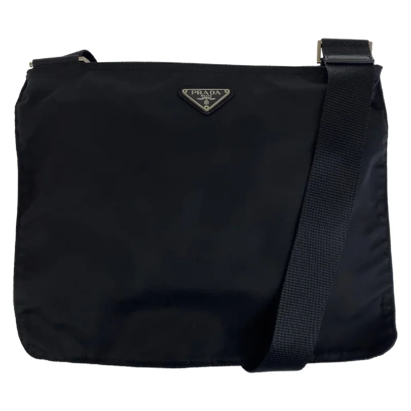 Quilted Leather Crossbody Bag in Cream for a Classic and Elegant AppearancePrada Nylon Tessuto Triangle Logo Shoulder Bag