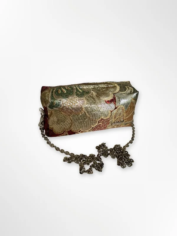 Embroidered Silk Crossbody Bag in Purple for Formal Events and WeddingsRed and Gold Phoenix Crossbody Purse