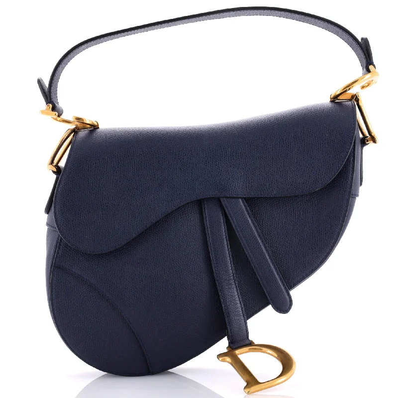 Women's Shoulder Bag with Faux Fur Strap in White for Winter StyleSaddle Handbag Leather Medium