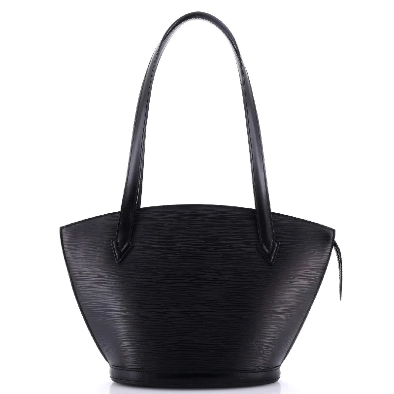 Crossbody Shoulder Bag in Black Leather with Gold Hardware for Night OutsSaint Jacques NM Handbag Epi Leather