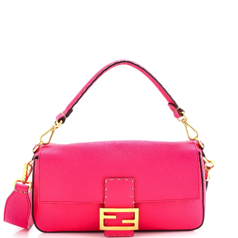 Pvc Shoulder Bag in Clear with Glitter for a Fun and Modern LookSelleria Baguette NM Bag Leather Medium