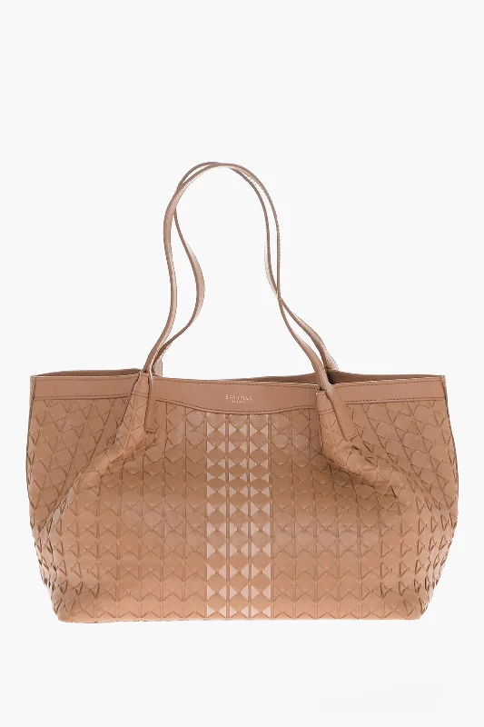 Women's Shoulder Bag with Adjustable Strap in Pink for ComfortSerapian Braided Leather Shoulder Bag