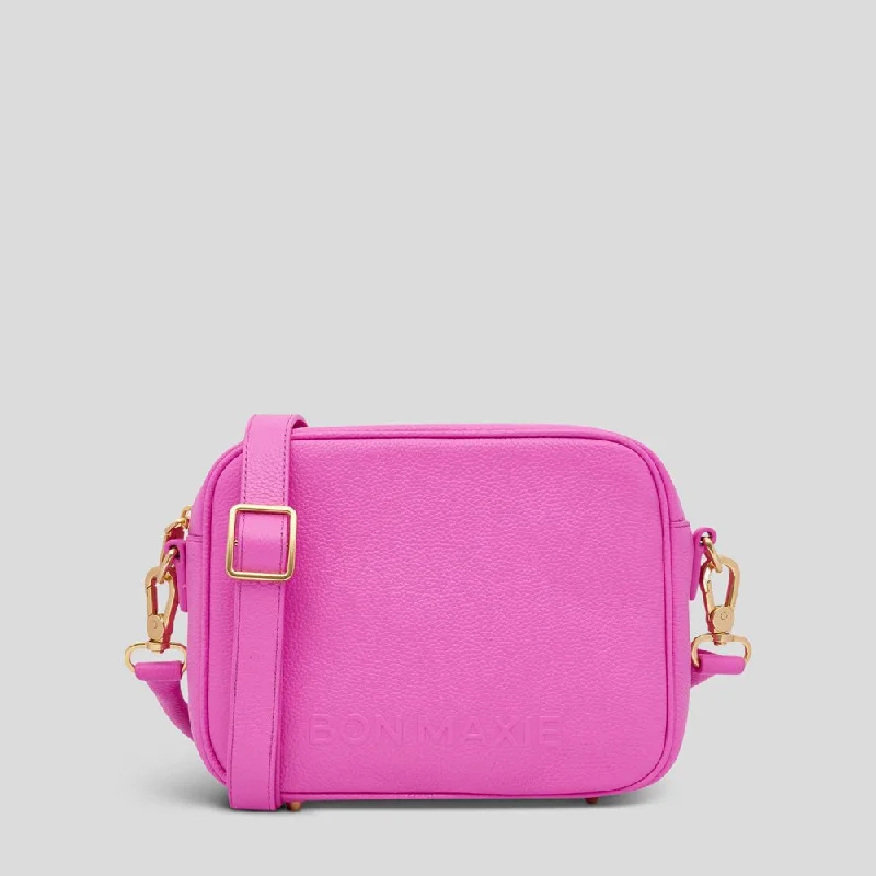 Women's Crossbody Bag with Magnetic Closure in White for Quick AccessSidekick Crossbody Bag -- Fuchsia Women's Crossbody Bag with Magnetic Closure in White for Quick AccessSidekick Crossbody Bag -- Fuchsia