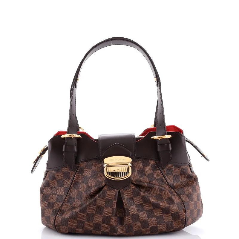 Leather Shoulder Bag with Magnetic Closure in Black for Quick AccessSistina Handbag Damier PM