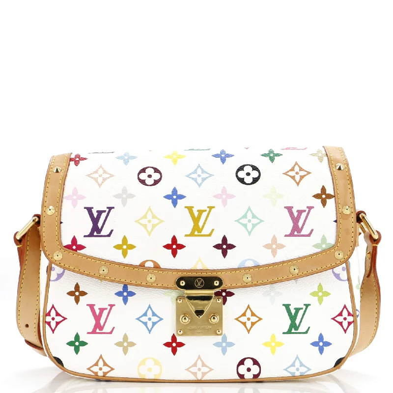 Women's Shoulder Bag with Faux Fur Strap in White for Winter StyleSologne Handbag Monogram Multicolor Women's Shoulder Bag with Faux Fur Strap in White for Winter StyleSologne Handbag Monogram Multicolor