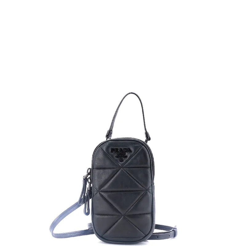 Geometric - Printed PVC Crossbody Bag in Multicolor for Trendy Street StyleSpectrum Phone Holder Crossbody Bag Quilted Nappa Leather