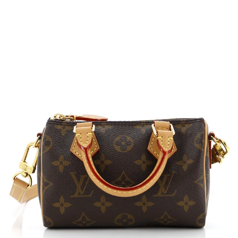 Quilted Leather Crossbody Bag in Cream for a Classic and Elegant AppearanceSpeedy Bandouliere NM Bag Monogram Canvas Nano
