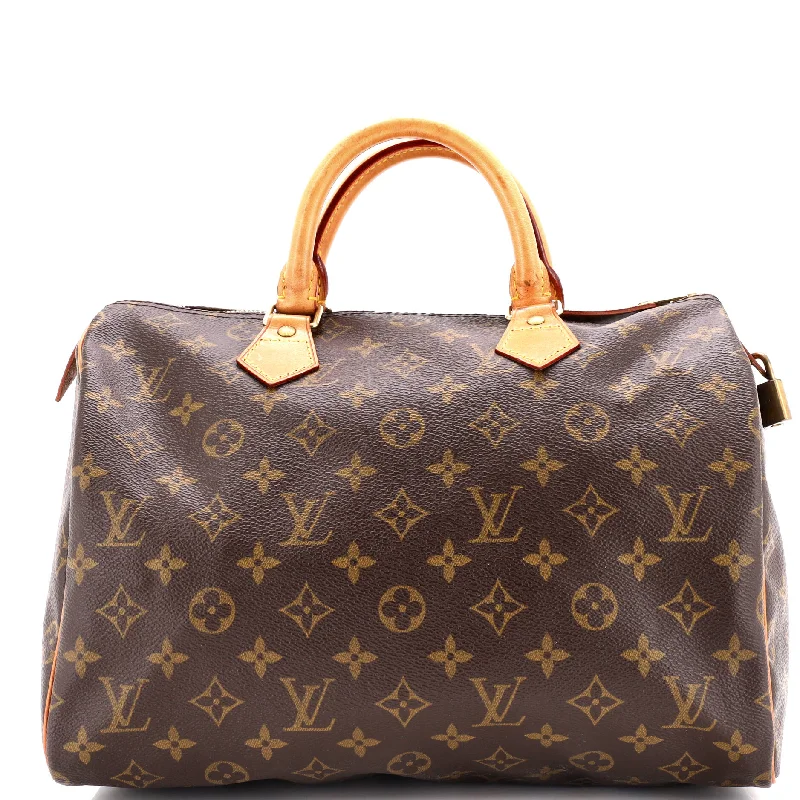 Shoulder Bag with Chain Strap in Silver for a Trendy AppearanceSpeedy Handbag Monogram Canvas 30