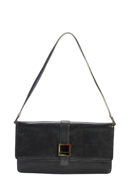 Women's Canvas Shoulder Bag in Navy with Striped Pattern for Beach TripsSt. John Womens Black Leather Flap Small Shoulder Bag Handbag Women's Canvas Shoulder Bag in Navy with Striped Pattern for Beach TripsSt. John Womens Black Leather Flap Small Shoulder Bag Handbag