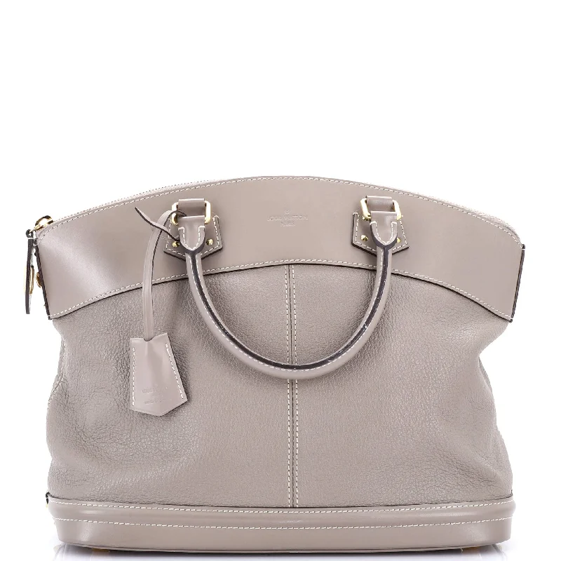 Women's Shoulder Bag with Floral Embroidery in Purple for Spring WalksSuhali Lockit Handbag Leather MM