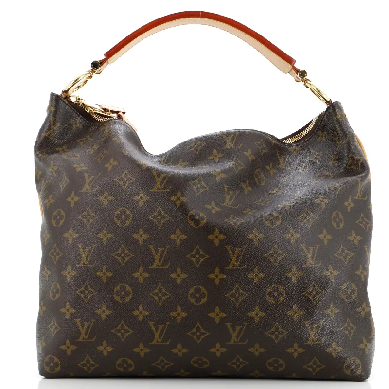 Women's Shoulder Bag with Faux Fur Strap in White for Winter StyleSully Handbag Monogram Canvas MM
