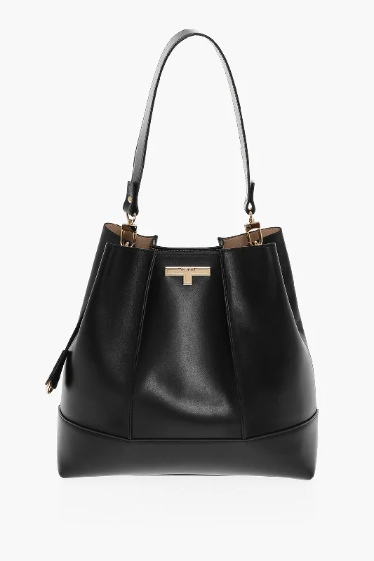 Women's Large Leather Shoulder Bag in Brown with Multiple Compartments for WorkTestoni Leather Linda Shoulder Bag With Matching Pouch