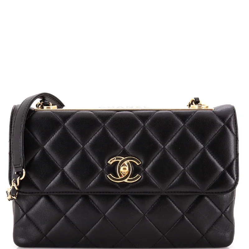 Shoulder Bag with Geometric Pattern in Multicolor for a Contemporary StyleTrendy CC Flap Bag Quilted Lambskin Medium