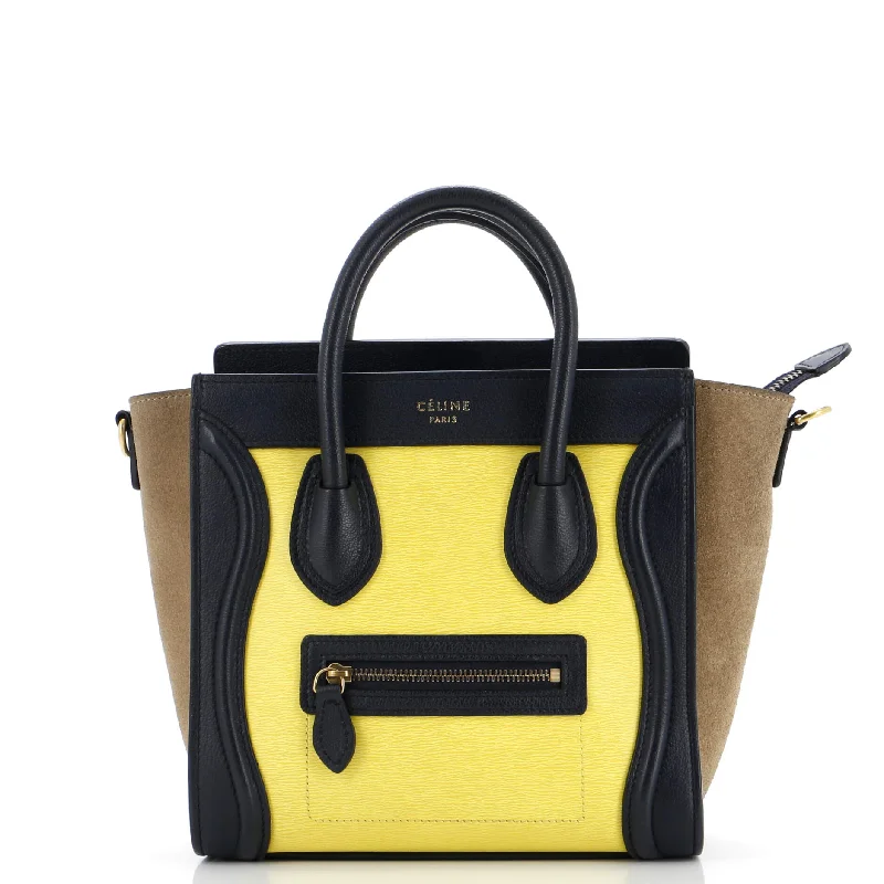 Women's Crossbody Bag with RFID - Blocking Pocket in Black for Safe TravelTricolor Luggage Bag Leather Nano Women's Crossbody Bag with RFID - Blocking Pocket in Black for Safe TravelTricolor Luggage Bag Leather Nano