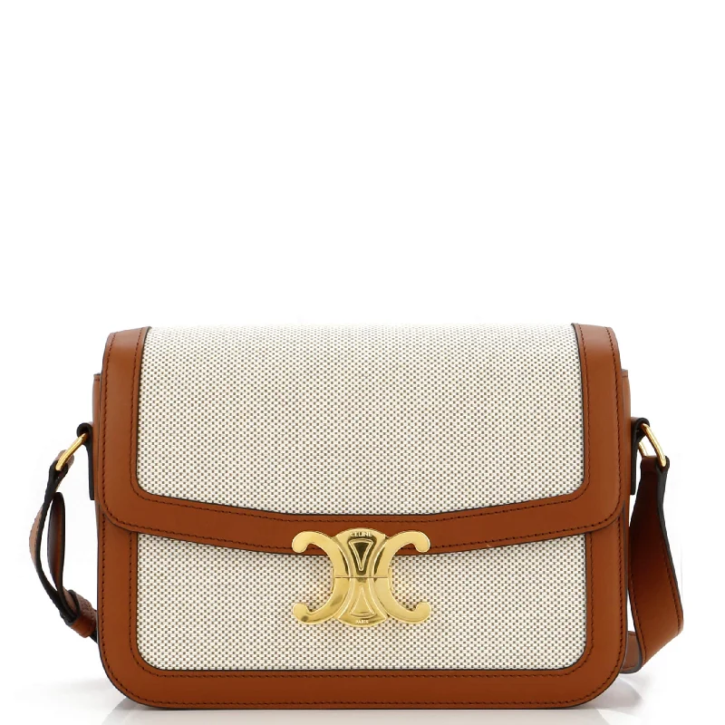 Women's Large Leather Shoulder Bag in Brown with Multiple Compartments for WorkTriomphe Shoulder Bag Canvas with Leather Medium Women's Large Leather Shoulder Bag in Brown with Multiple Compartments for WorkTriomphe Shoulder Bag Canvas with Leather Medium