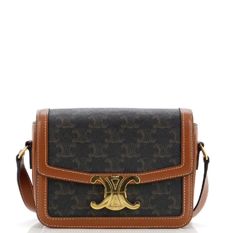 Shoulder Bag with Geometric Pattern in Multicolor for a Contemporary StyleTriomphe Shoulder Bag Triomphe Coated Canvas Teen