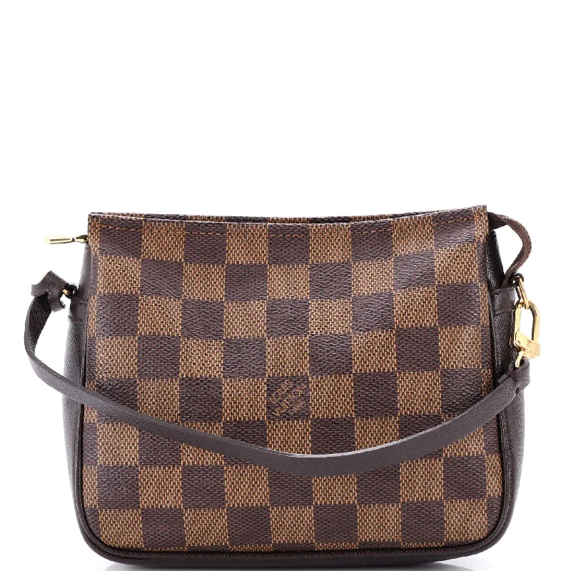 Women's Shoulder Bag with Adjustable Strap in Pink for ComfortTrousse Make Up Bag Damier