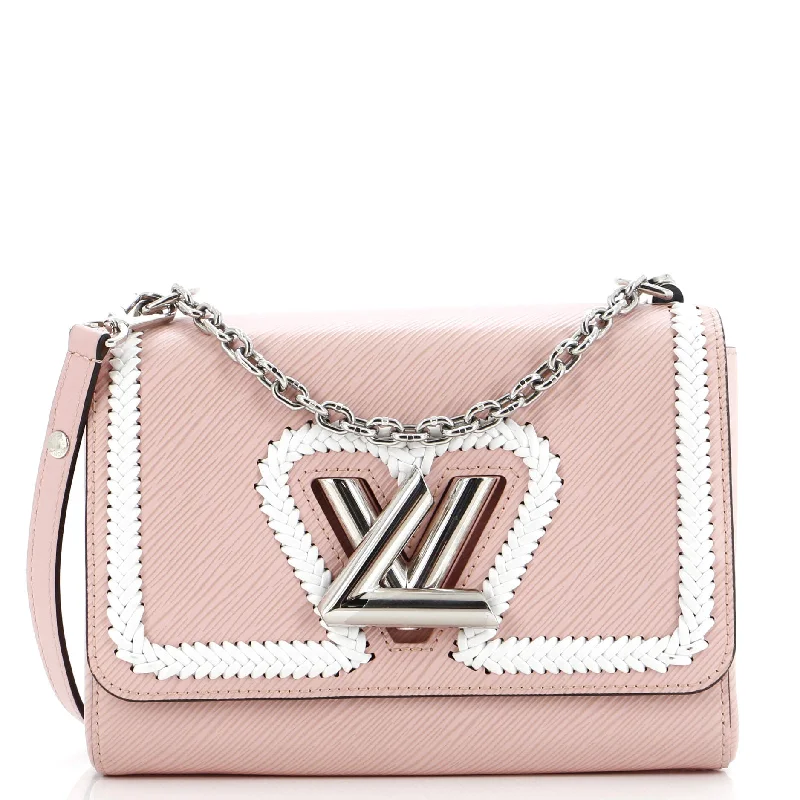 Crossbody Shoulder Bag in Black Leather with Gold Hardware for Night OutsTwist Convertible Handbag Whipstitch Epi Leather MM