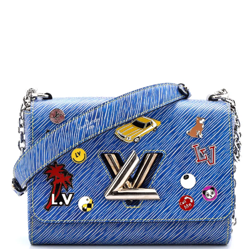 Quilted Shoulder Bag in Cream for a Classic and Elegant LookTwist Handbag Limited Edition Pin Embellished Epi Leather MM