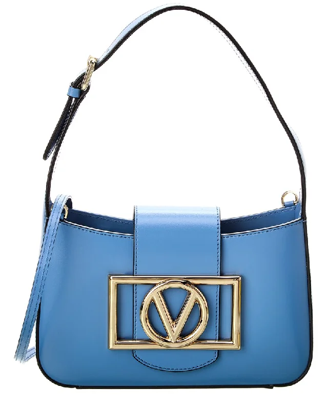 Straw Crossbody Bag in Natural Color for Beach Vacations and Summer DaysValentino by Mario Valentino Kai Leather Crossbody