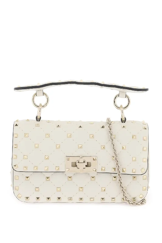Metallic Shoulder Bag in Gold for Special OccasionsValentino Garavani Rockstud Spike Small Handbag
