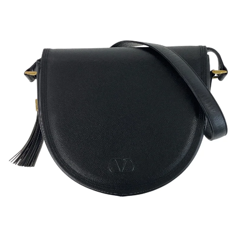 Metallic Crossbody Bag in Silver for New Year's Eve and Special CelebrationsValentino Garavani Vintage Black Leather Shoulder Bag