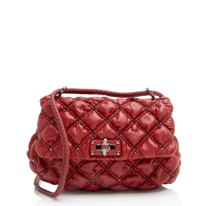 Women's Crossbody Bag with Magnetic Closure in White for Quick AccessValentino Nappa SpikeMe Medium Shoulder Bag